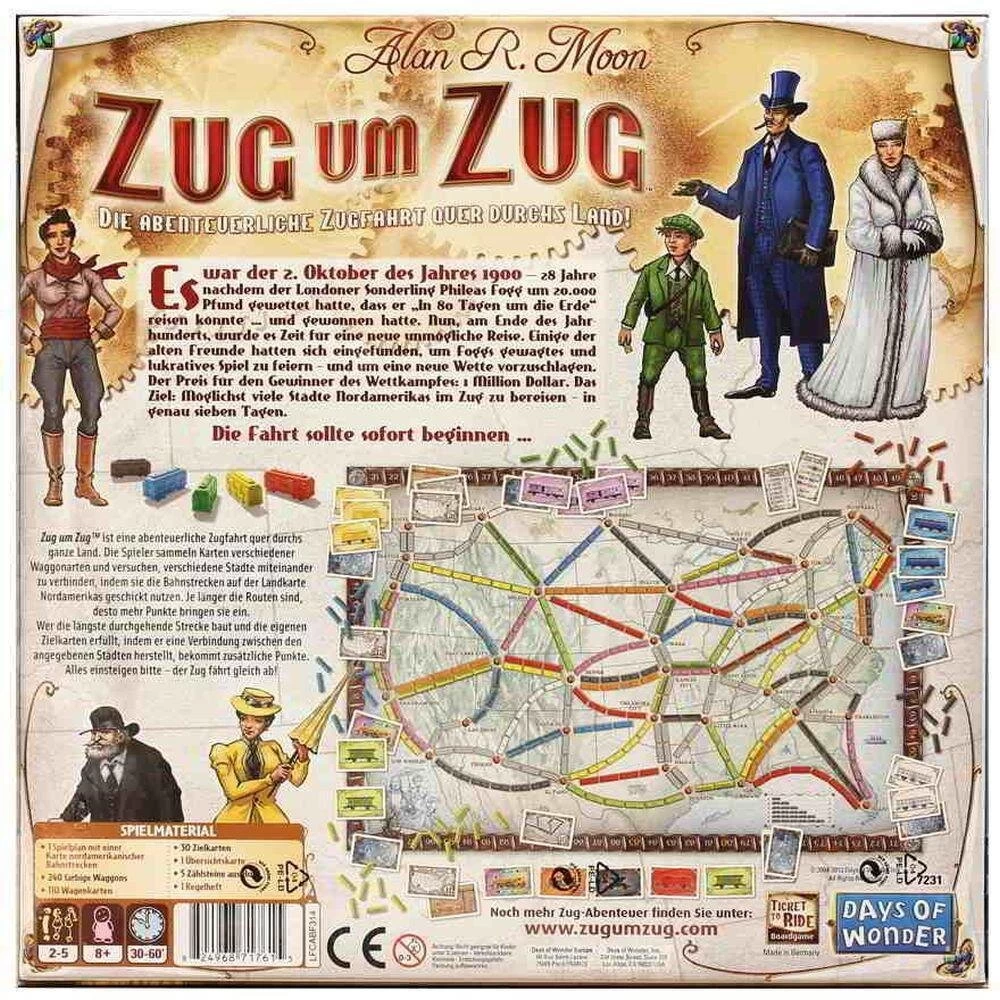 Days Of Wonder Zug Um Zug Brettspiel (DE) Spiel Des Jahres 2004 2 Days Of Wonder Zug Um Zug Brettspiel (DE) Spiel Des Jahres 2004 – Bild 2