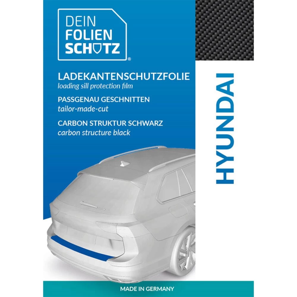 DEIN FOLIENSCHUTZ Ladekantenschutz Hyundai I30 III PD Limo (ab 2019) - Carbon Structure 3D 1 DEIN FOLIENSCHUTZ Ladekantenschutz Hyundai I30 III PD Limo (ab 2019) - Carbon Structure 3D