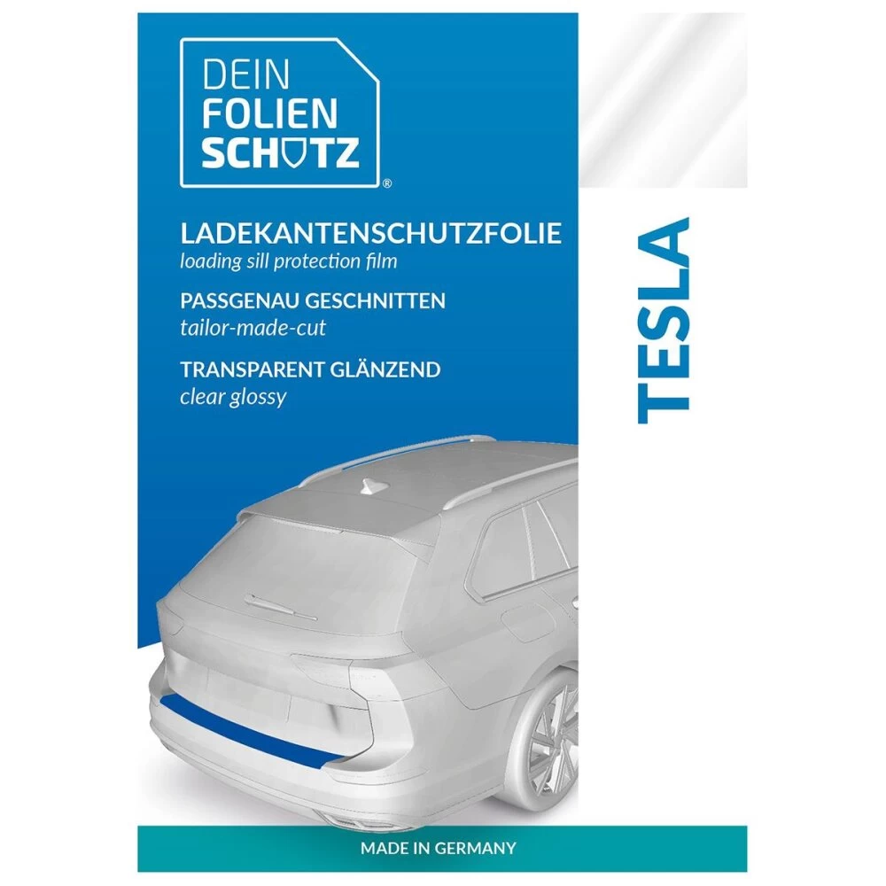 DEIN FOLIENSCHUTZ Ladekantenschutzfolie Tesla Model S Transparent Glänzend 1 DEIN FOLIENSCHUTZ Ladekantenschutzfolie Tesla Model S Transparent Glänzend