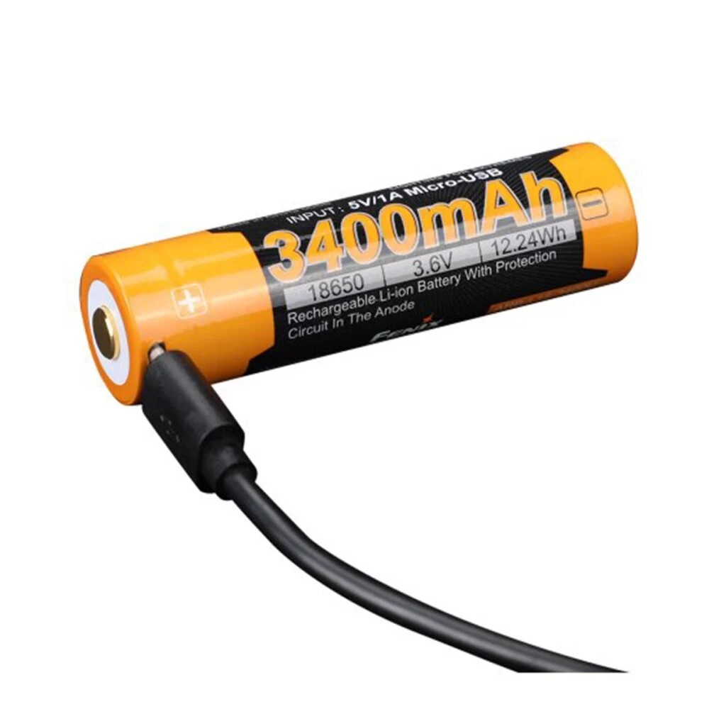 Fenix ARB-L18-3400U 18650 Li-Ion Akku 3,6V 3400 MAh Mit USB 1 Fenix ARB-L18-3400U 18650 Li-Ion Akku 3,6V 3400 MAh Mit USB