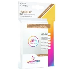 Gamegenic Matte 7 Wonders Sleeves Kartenschutzhüllen 67x103mm (80 Stück)