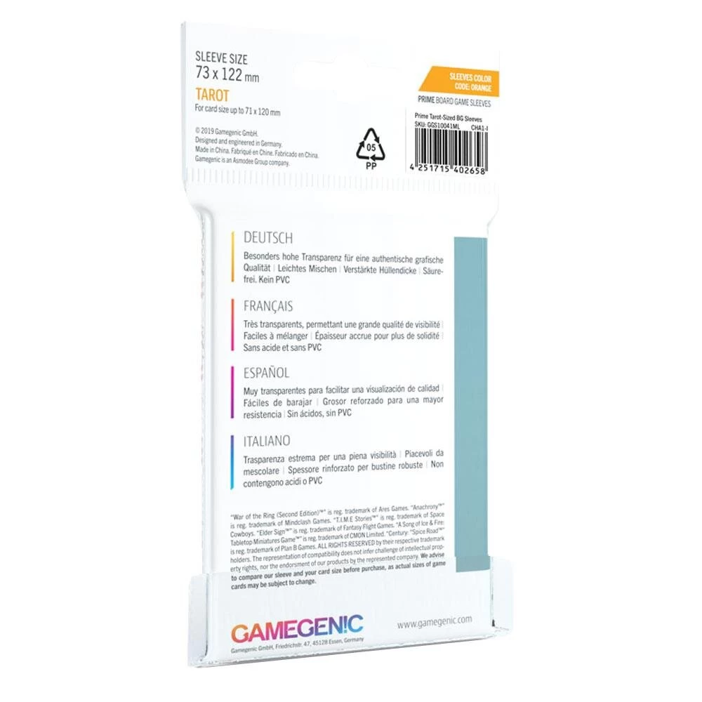 Gamegenic Prime Tarot-Sized Sleeves Kartenschutzhüllen 73x122mm (50 Stück) 2 Gamegenic Prime Tarot-Sized Sleeves Kartenschutzhüllen 73x122mm (50 Stück) – Bild 2