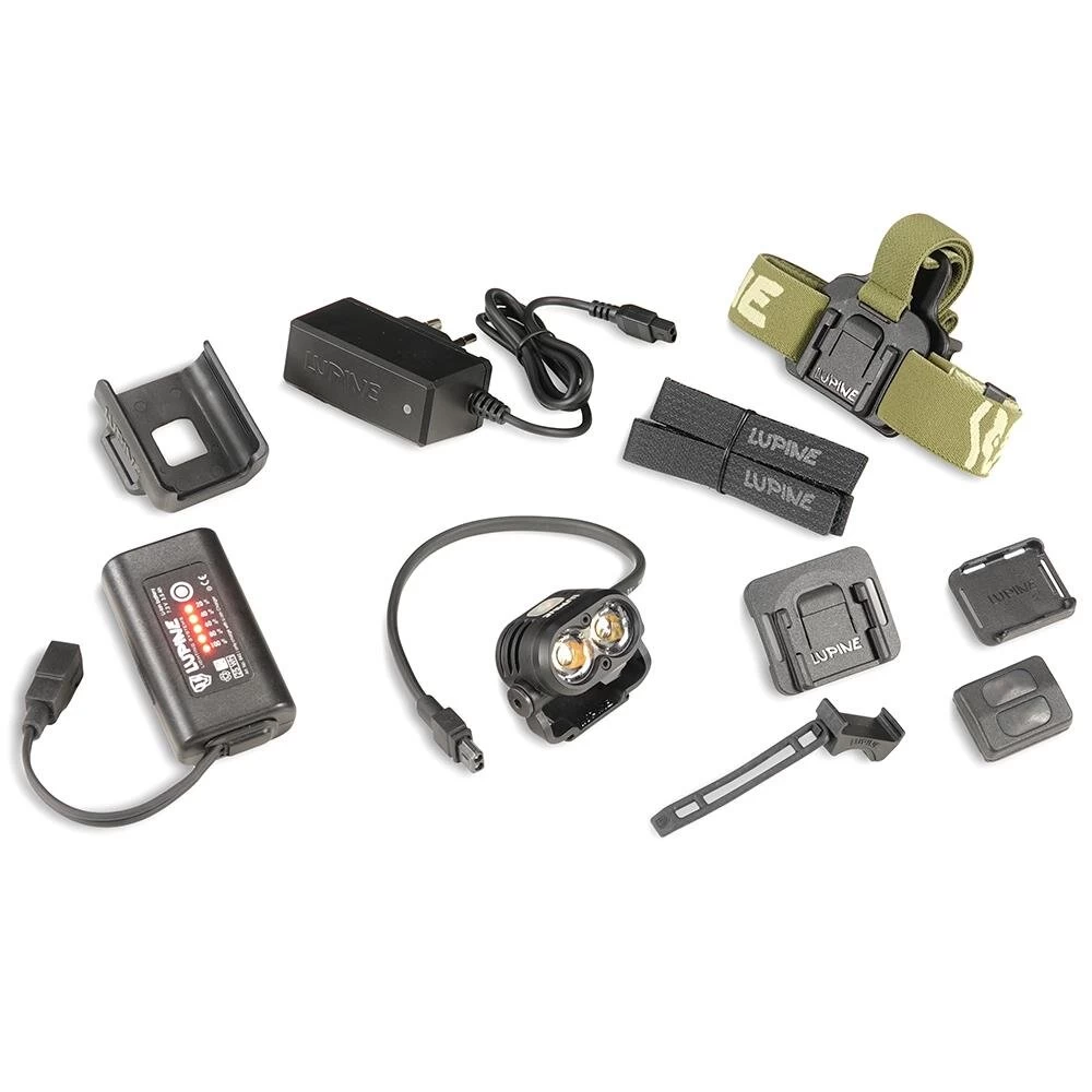 Lupine Piko R4 All-in-One Set 2100 Lumen Helm-/Stirnlampe + Fernbedienung Olive 1 Lupine Piko R4 All-in-One Set 2100 Lumen Helm-/Stirnlampe + Fernbedienung Olive
