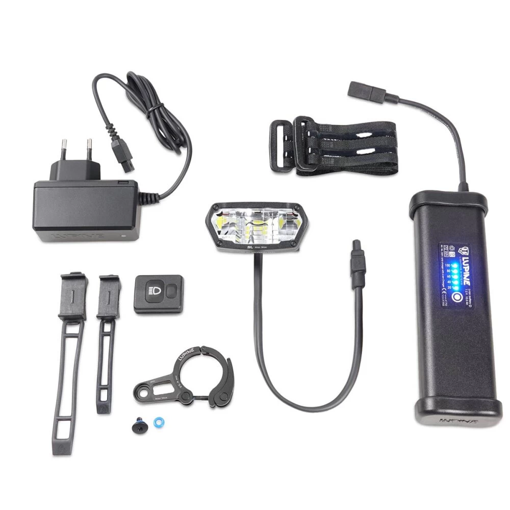 Lupine SL MiniMax AF 2400 Lumen Fahrradlampe + 10Ah SC-Akku + 25,4 Mm Halter 7 Lupine SL MiniMax AF 2400 Lumen Fahrradlampe + 10Ah SC-Akku + 25,4 Mm Halter – Bild 7