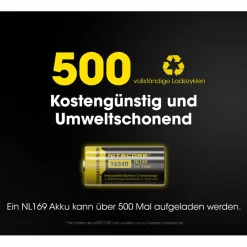 Nitecore NL169 - 16340 Li-Ion Akku 950mAh Mit 2A -Outdoor Gear Verkauf nitecore nl169 16340 li ion akku 950mah mit 2a6