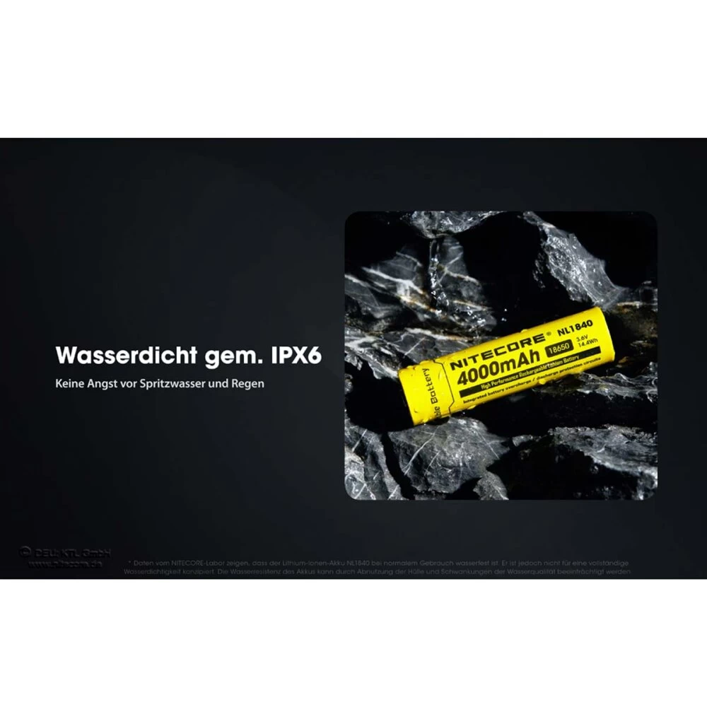 Nitecore NL1840 18650 - Li-Ion Akku 4000mAh Bis 5A 6 Nitecore NL1840 18650 - Li-Ion Akku 4000mAh Bis 5A – Bild 6