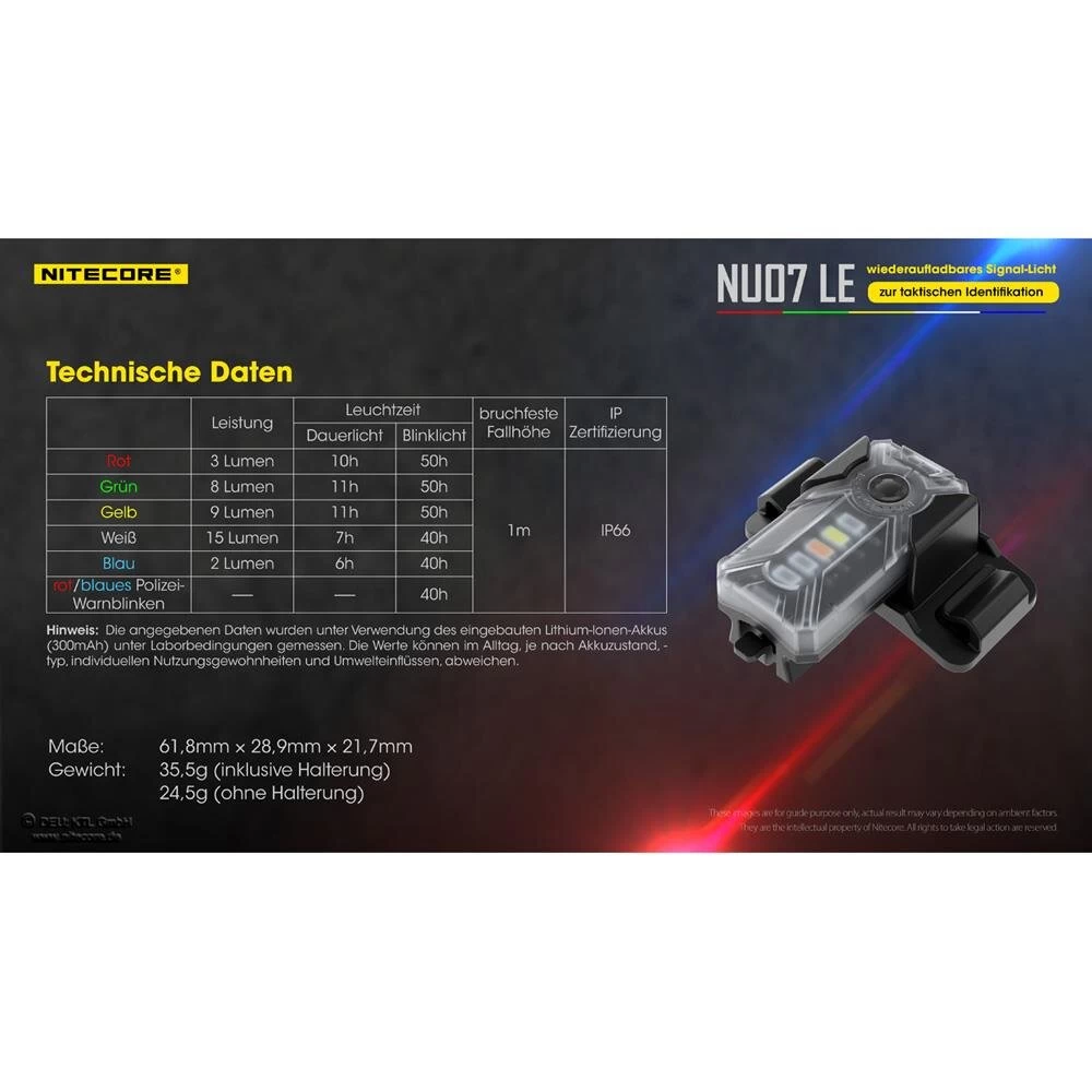Nitecore NU07 LE - Signalleuchte 9 Nitecore NU07 LE - Signalleuchte – Bild 9
