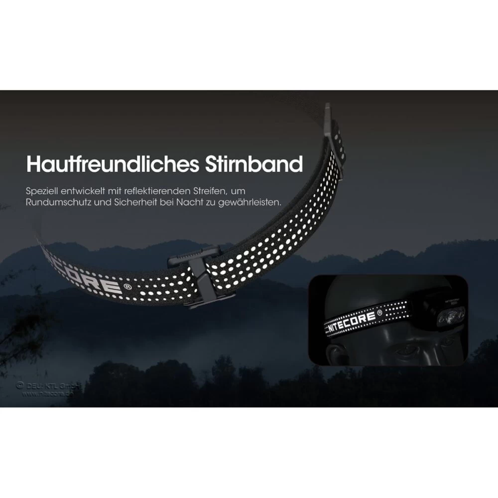 Nitecore NU31 LED Stirnlampe 550 Lumen Grau 1 Nitecore NU31 LED Stirnlampe 550 Lumen Grau