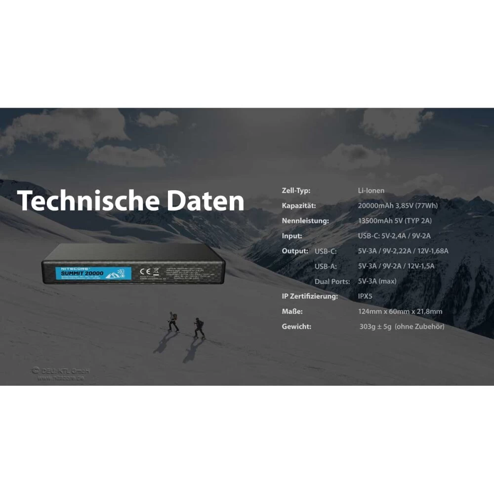 Nitecore Powerbank SUMMIT20000 7 Nitecore Powerbank SUMMIT20000 – Bild 7