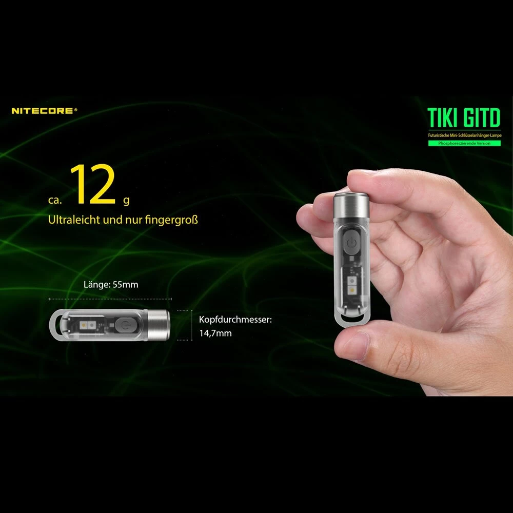 Nitecore TIKI GITD Schlüsselbundlampe 300 Lumen 4 Nitecore TIKI GITD Schlüsselbundlampe 300 Lumen – Bild 4