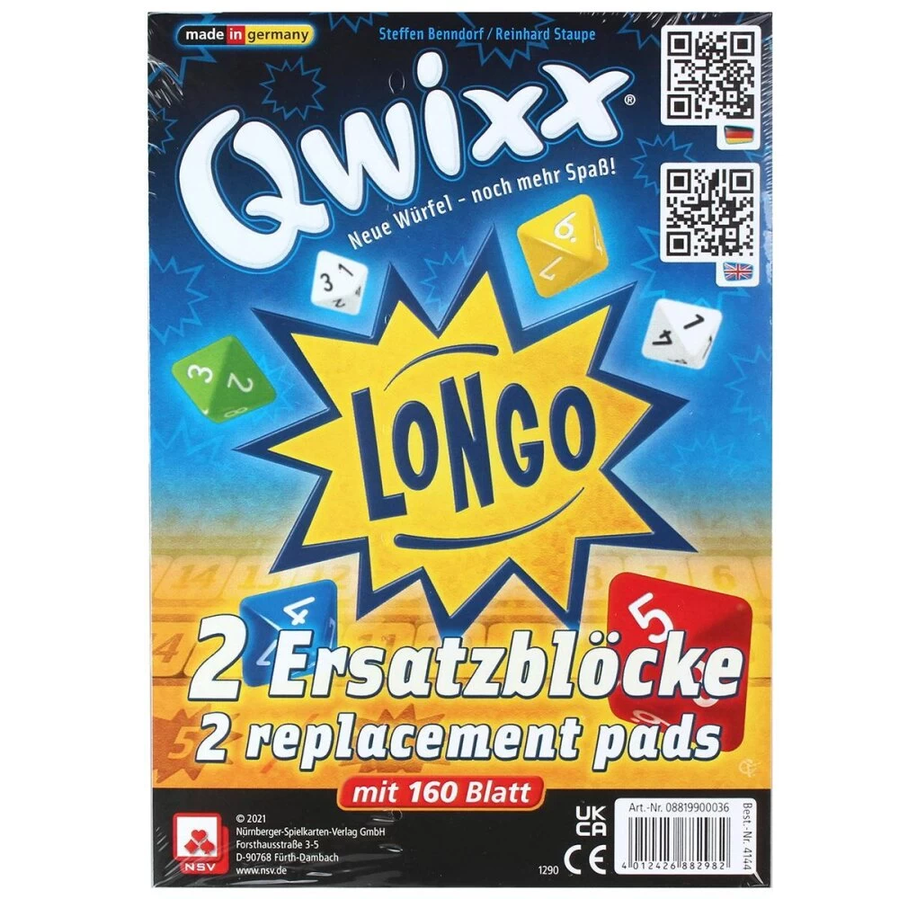 NSV Qwixx Longo 2 Zusatzblöcke 1 NSV Qwixx Longo 2 Zusatzblöcke