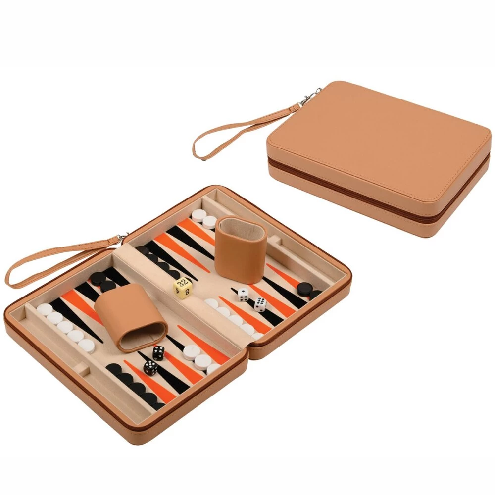 Philos Backgammon Leros - Magnetisches Reisespiel In Lederetui 1 Philos Backgammon Leros - Magnetisches Reisespiel In Lederetui